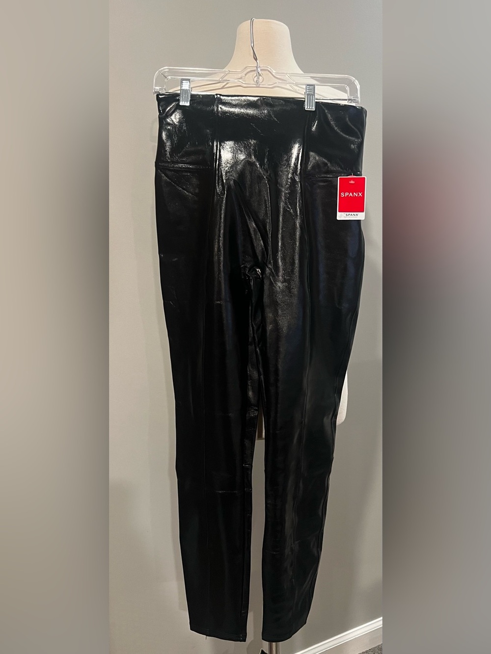 NWT SPANX Faux Leather-Look Leggings in Black